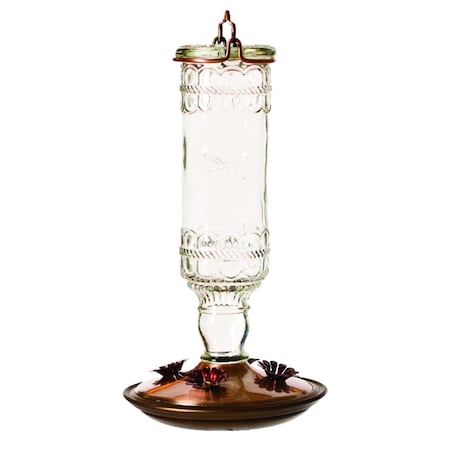 Perky-Pet Perky-Pet Hummingbird 10 oz Glass/Metal Nectar Feeder 4 ports 8107-2